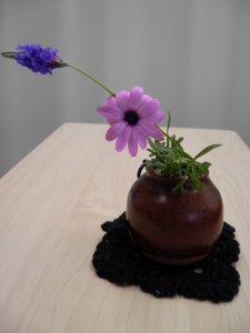 飾った花を写真で撮ってみました